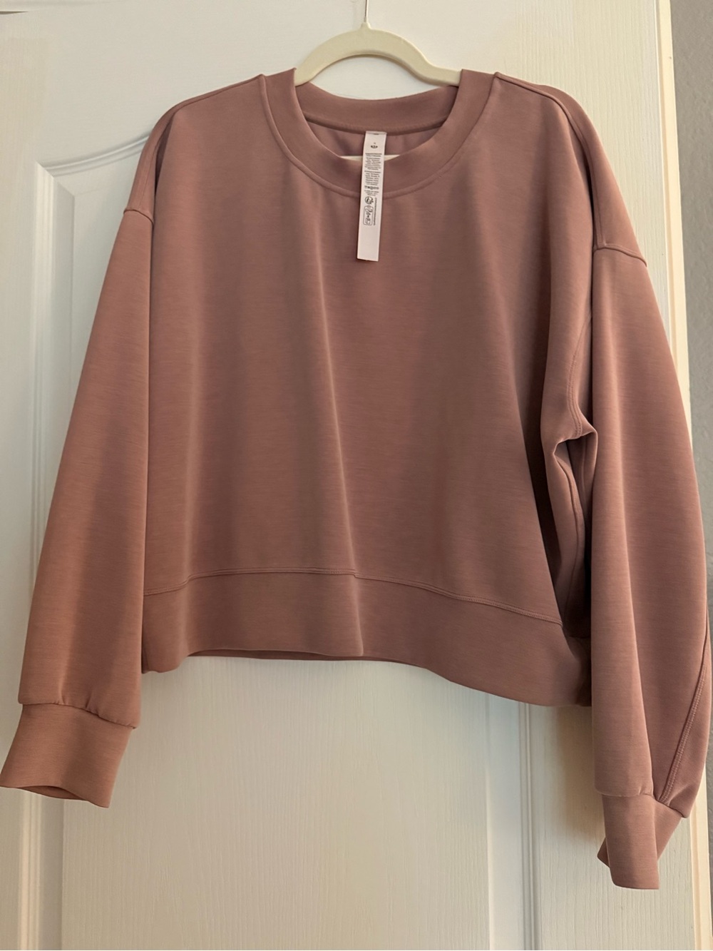 lululemon athletica Dusty Mauve Cropped Crewneck Sweatshirt